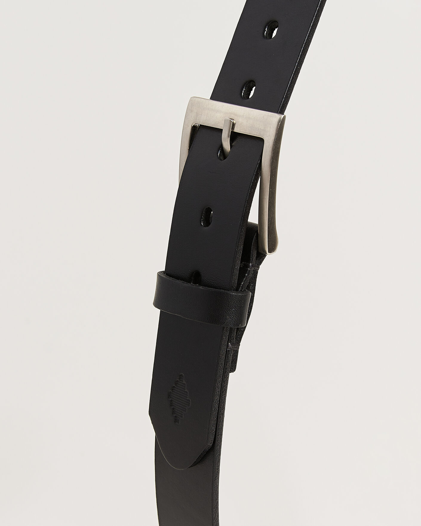Herr | Bälten | Pampeano | Bordado Hand Stitched Classic Leather Belt 3,5cm Black