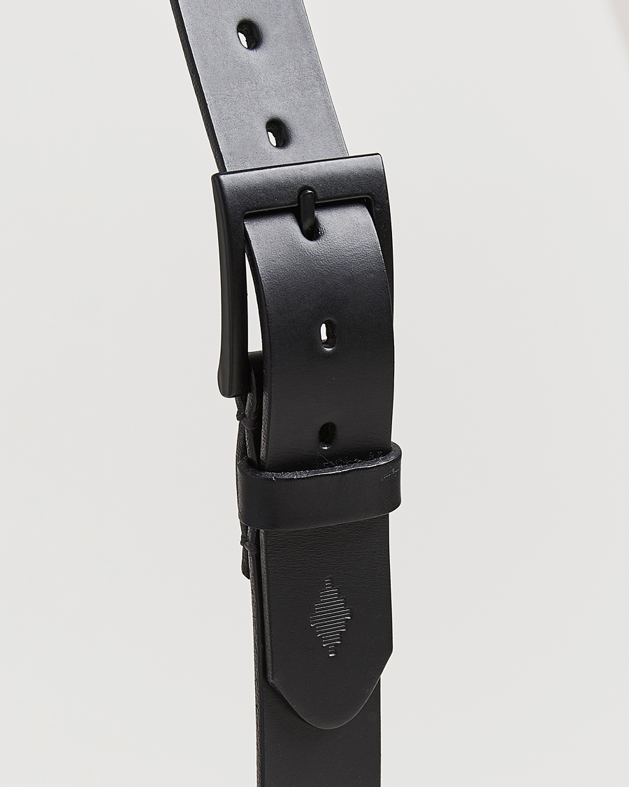 Herr | Bälten | Pampeano | Bordado Hand Stitched Classic Leather Belt 3,5cm Black