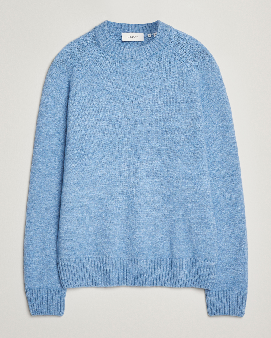 Herr | Tröjor | LES DEUX | Gilbert Crew Neck Knit Allure Blue