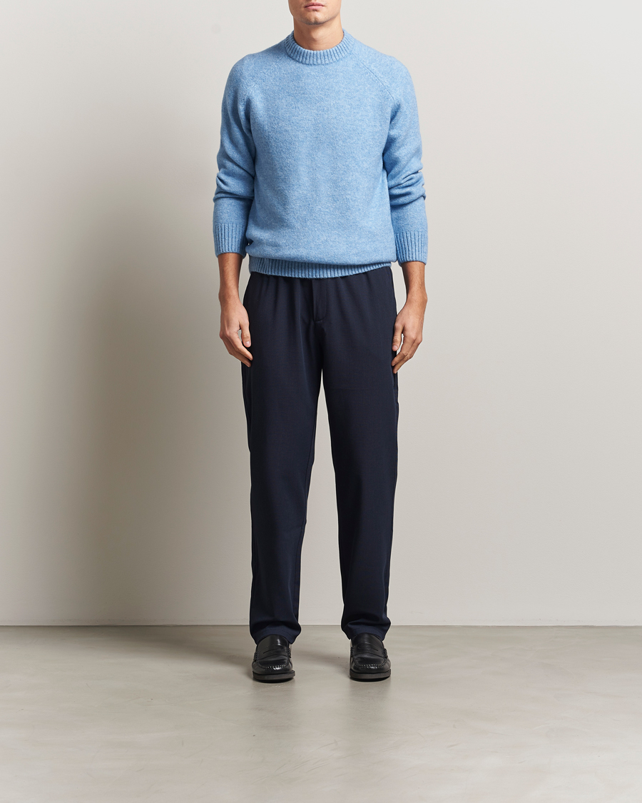 Herr | Tröjor | LES DEUX | Gilbert Crew Neck Knit Allure Blue