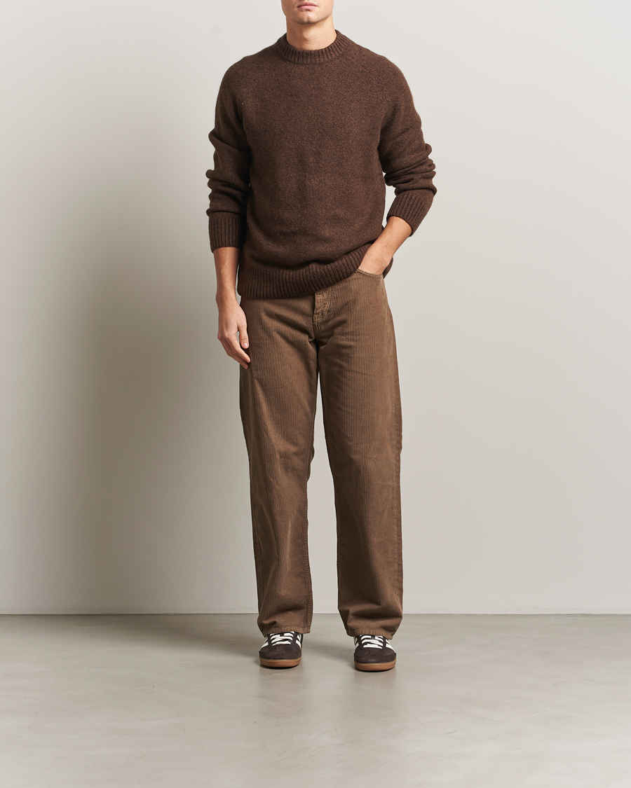 Herr | Tröjor | LES DEUX | Gilbert Crew Neck Knit Slate Brown