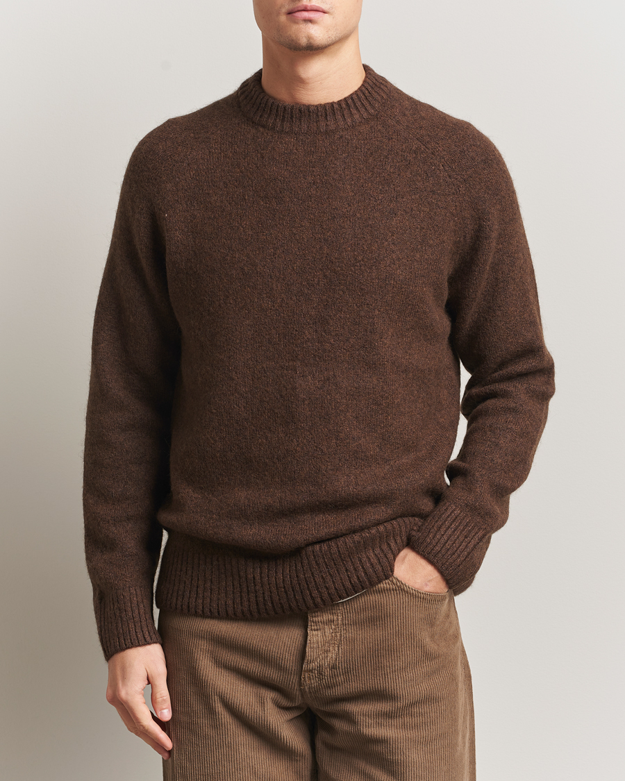 Herr | Tröjor | LES DEUX | Gilbert Crew Neck Knit Slate Brown