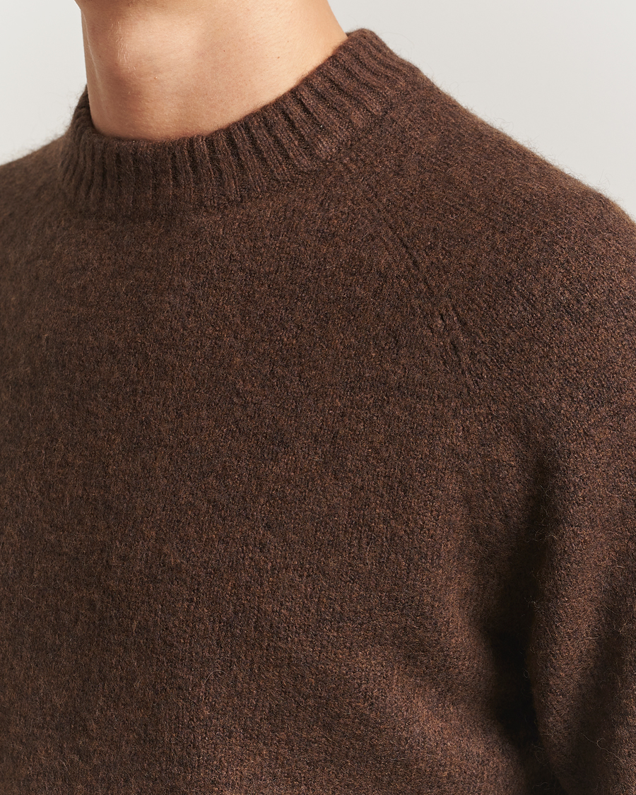 Herr | Tröjor | LES DEUX | Gilbert Crew Neck Knit Slate Brown