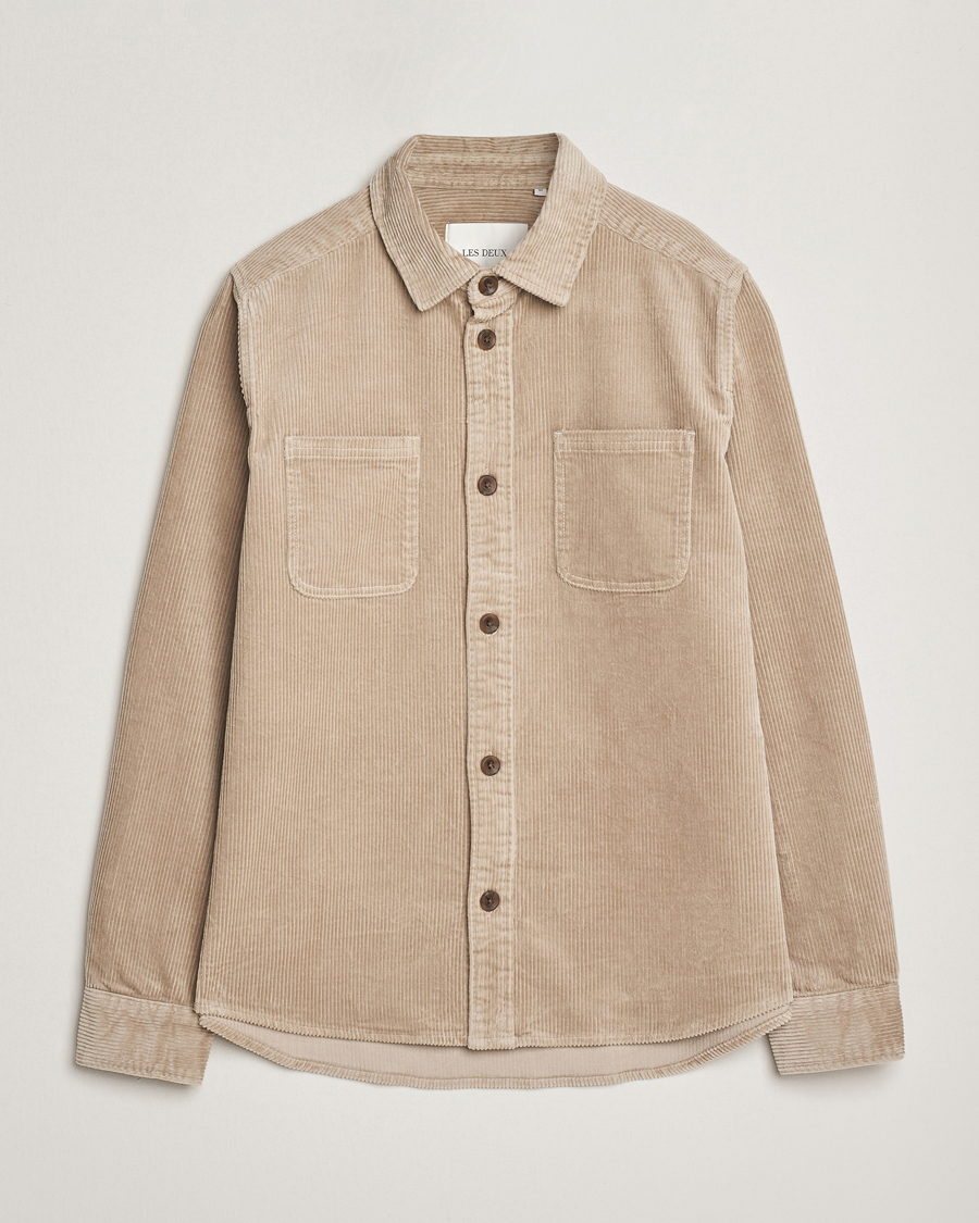 Herr | Skjortor | LES DEUX | Kody Corduroy Overshirt Light Sand