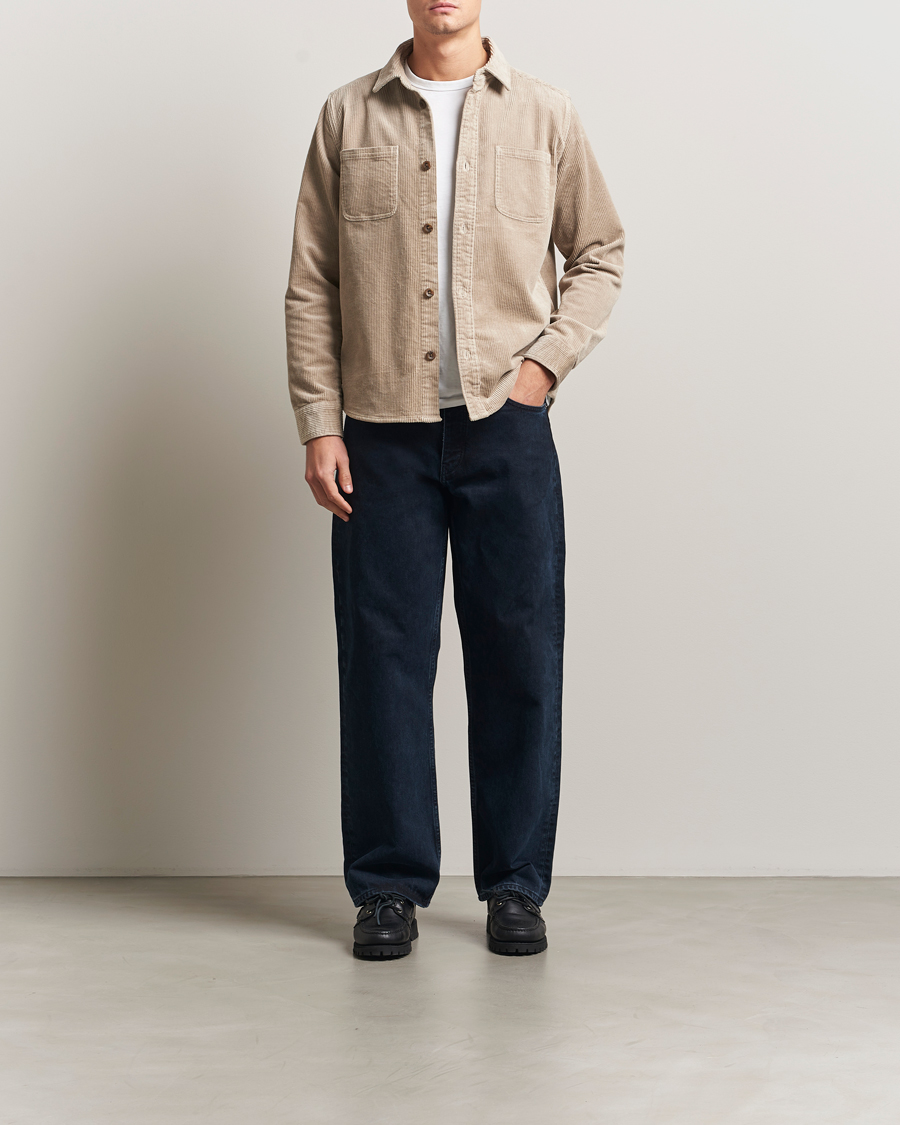 Herr | Skjortor | LES DEUX | Kody Corduroy Overshirt Light Sand