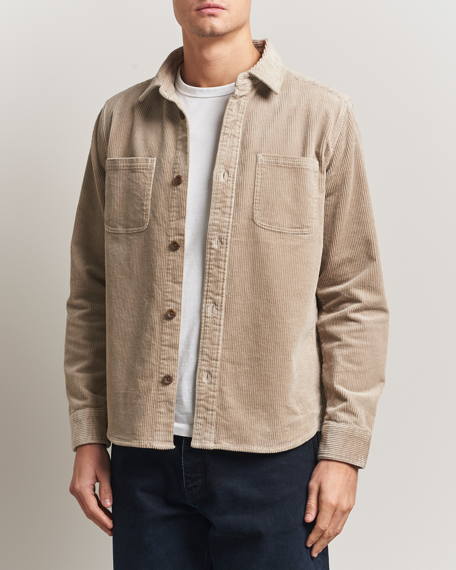 Herr | Skjortor | LES DEUX | Kody Corduroy Overshirt Light Sand