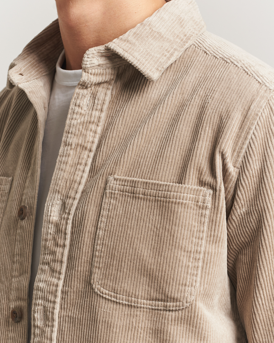 Herr | Skjortor | LES DEUX | Kody Corduroy Overshirt Light Sand