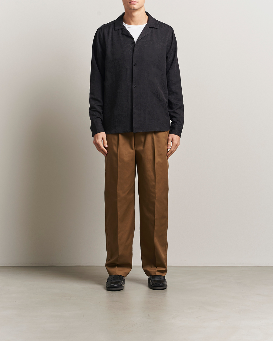 Herr | Skjortor | LES DEUX | Jasper Jaquard Shirt Black