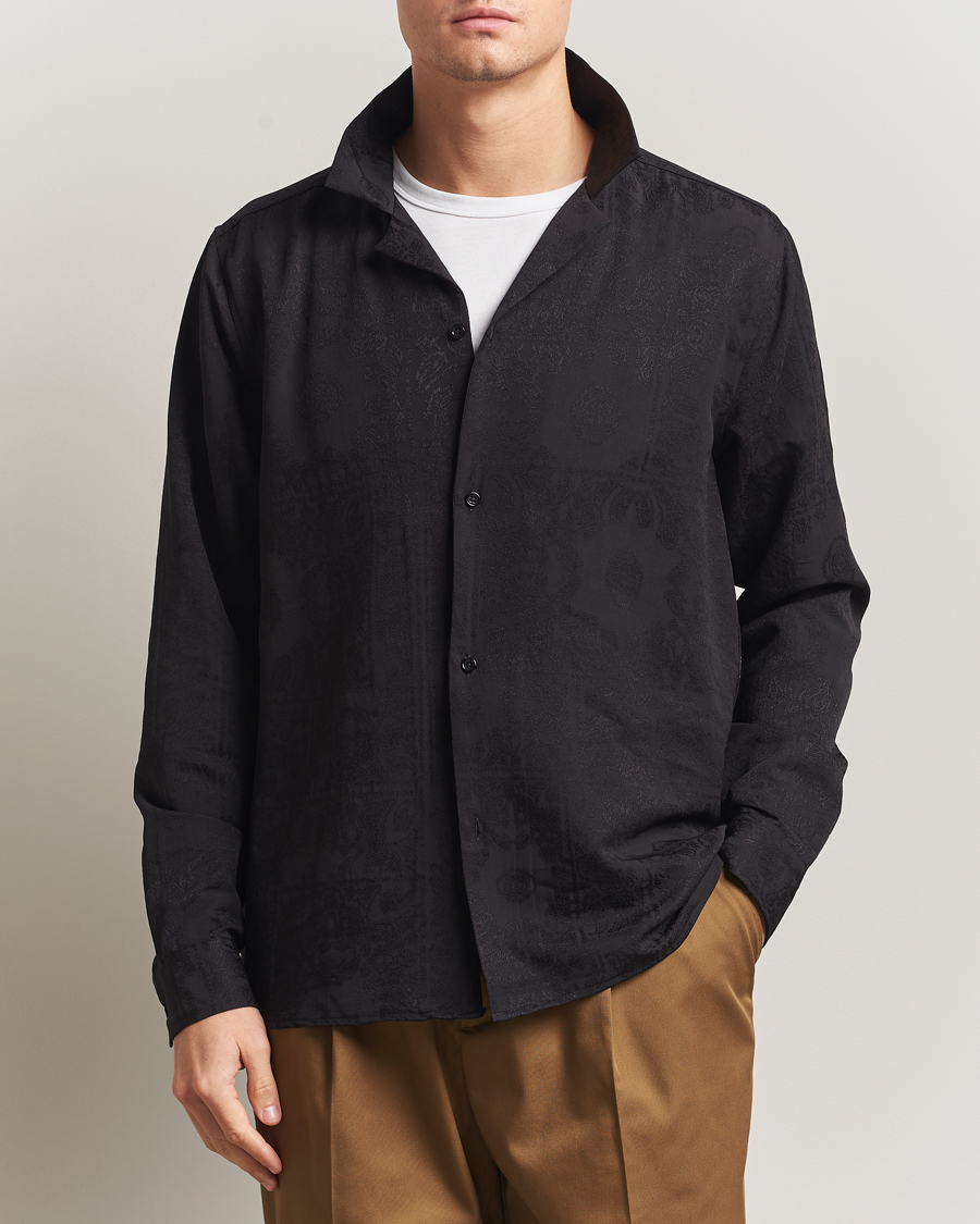 Herr | Skjortor | LES DEUX | Jasper Jaquard Shirt Black