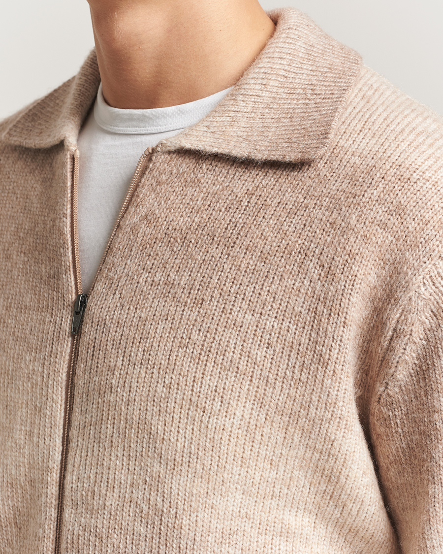 Herr | Tröjor | LES DEUX | Gannon Gradient Zipper Cardigan Prairie Sand