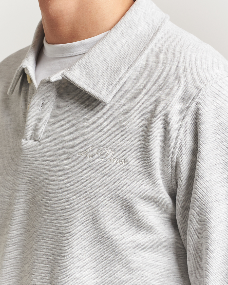 Herr | Tröjor | LES DEUX | Ben Polo Pique Sweatshirt Snow Melange