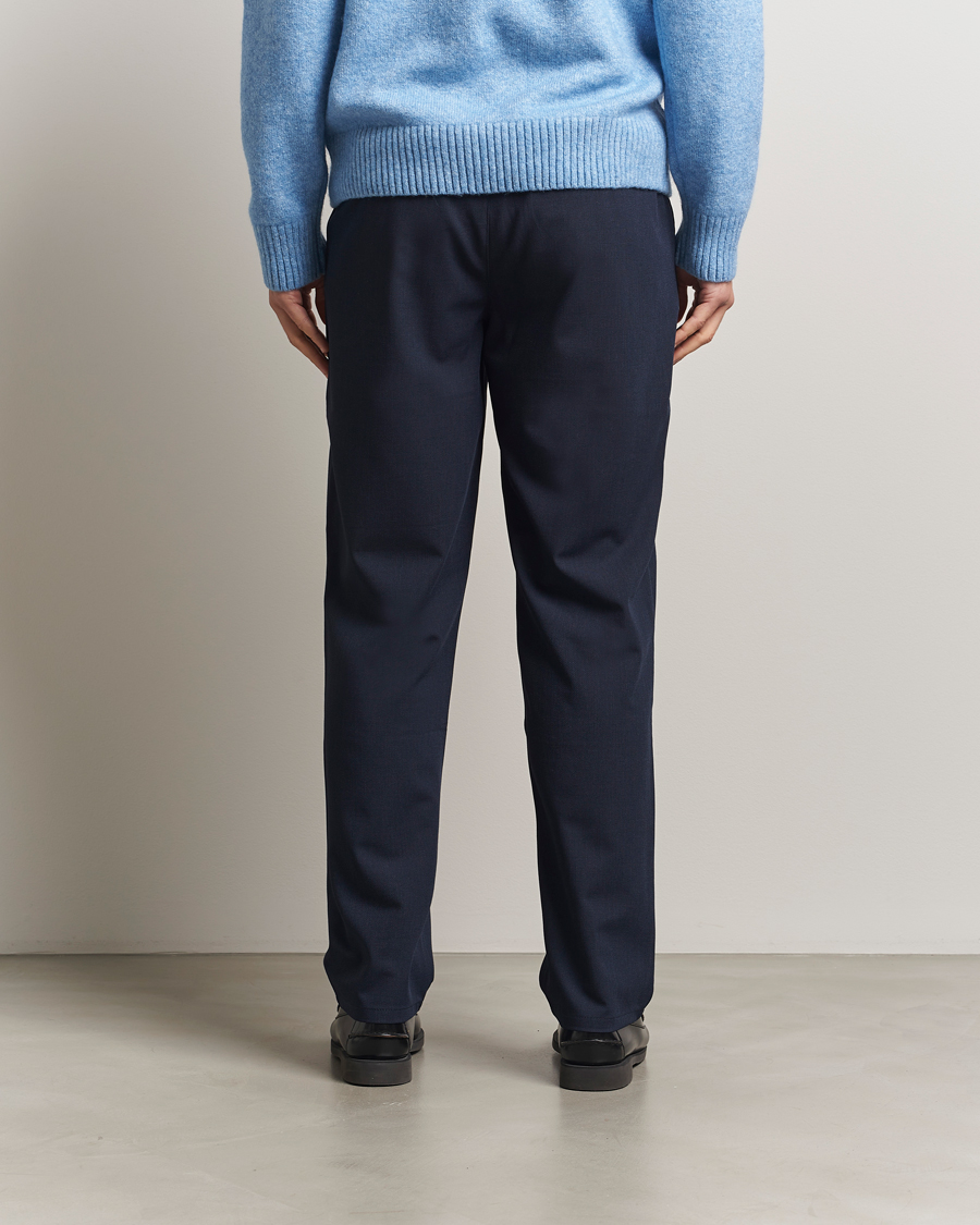 Herr | Byxor | LES DEUX | Como Tapered Textured Pants Dark Navy Blue