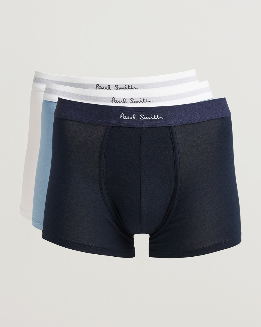 Herr | Underkläder | Paul Smith | 3-Pack Trunk White/Navy/Light Blue