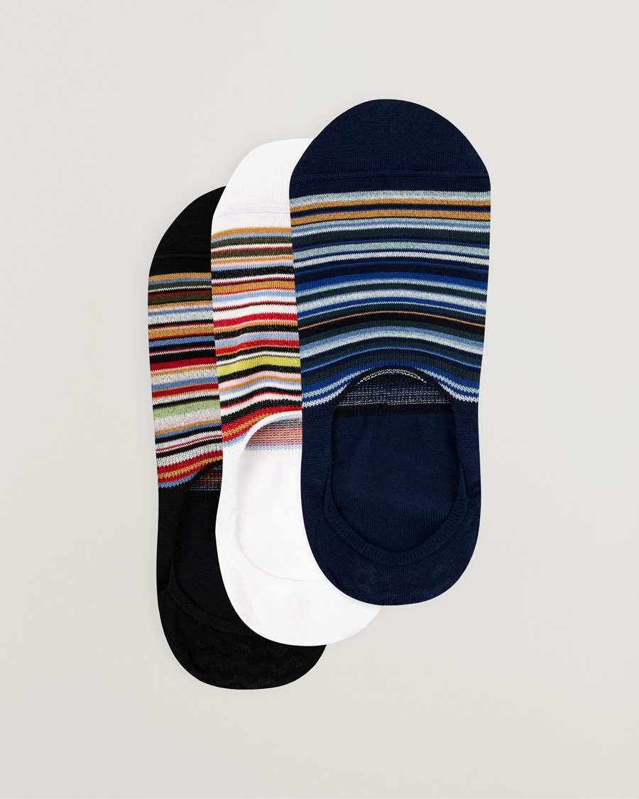 Herr | Underkläder | Paul Smith | 3-Pack Signature Striped Invisible Socks Multi