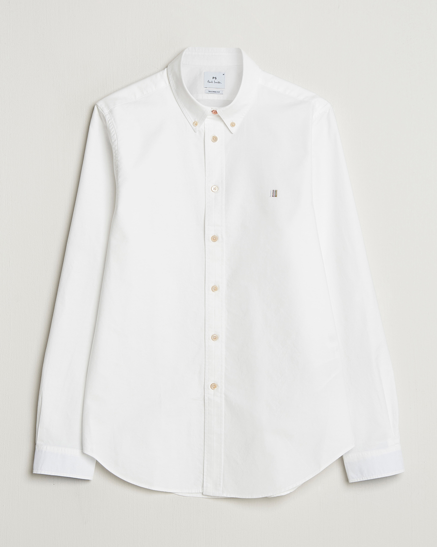 Herr | Skjortor | PS Paul Smith | Tailored Fit Embroidered Oxford Shirt White