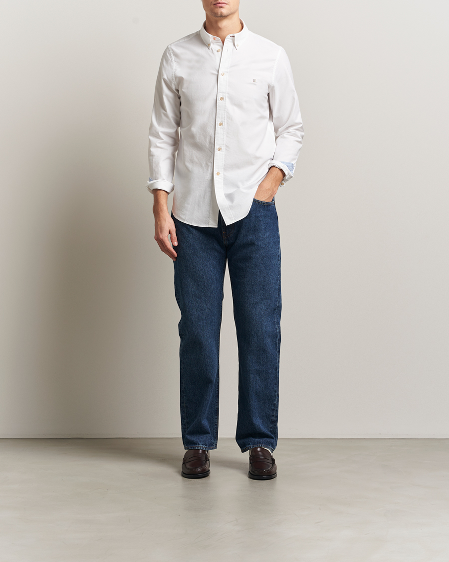 Herr | Skjortor | PS Paul Smith | Tailored Fit Embroidered Oxford Shirt White