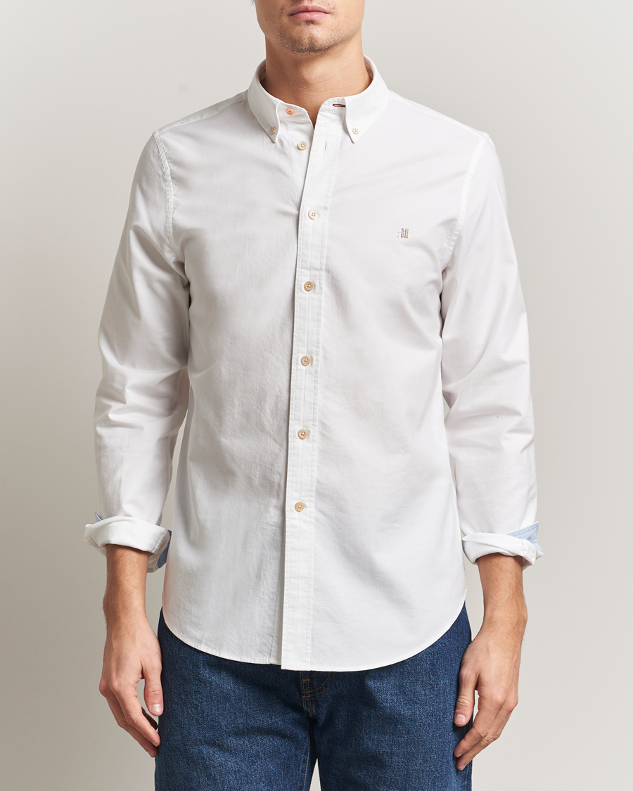 Herr | Skjortor | PS Paul Smith | Tailored Fit Embroidered Oxford Shirt White