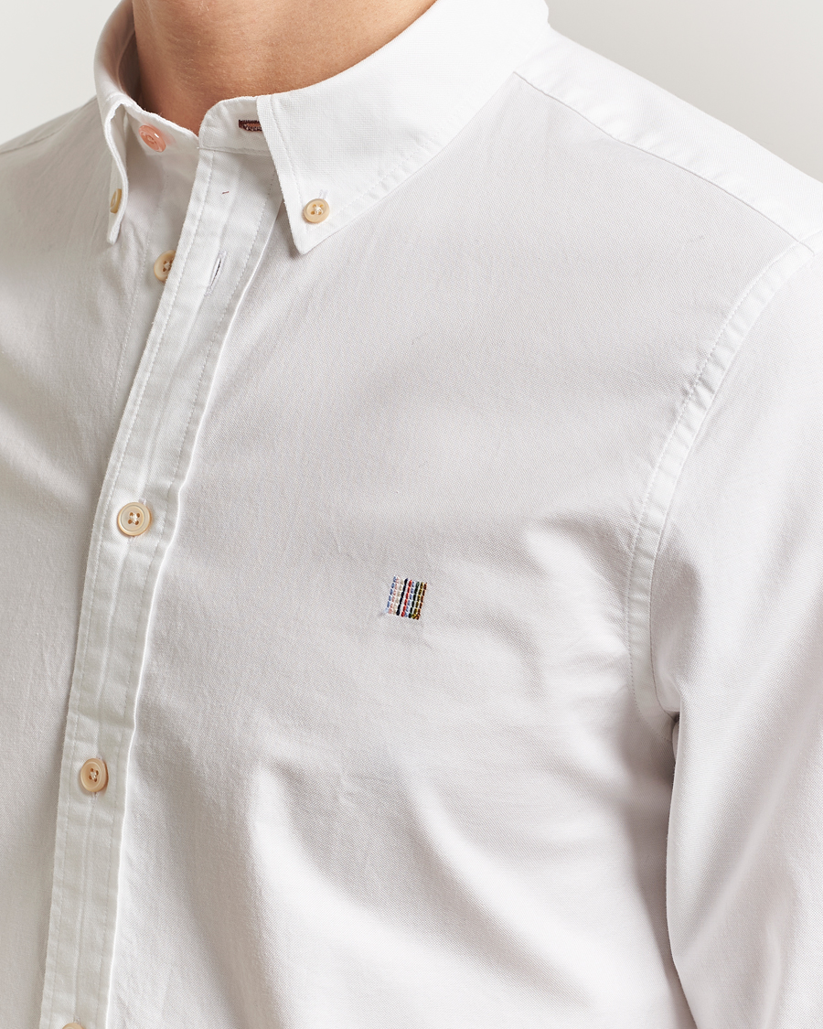 Herr | Skjortor | PS Paul Smith | Tailored Fit Embroidered Oxford Shirt White