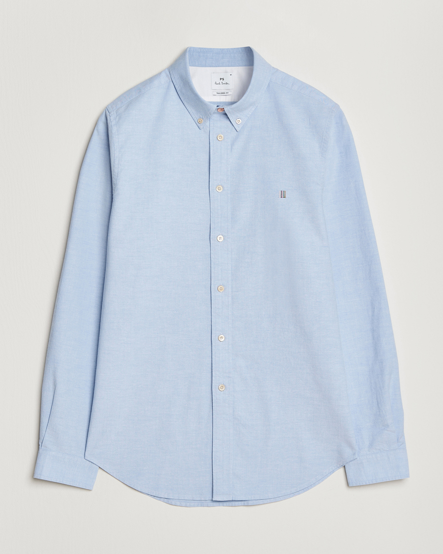Herr | Skjortor | PS Paul Smith | Tailored Fit Embroidered Oxford Shirt Light Blue