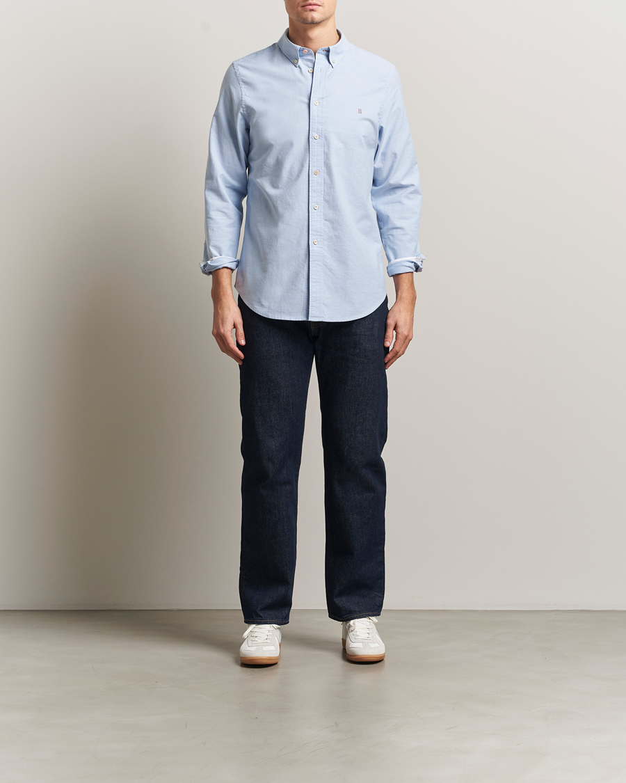 Herr | Skjortor | PS Paul Smith | Tailored Fit Embroidered Oxford Shirt Light Blue