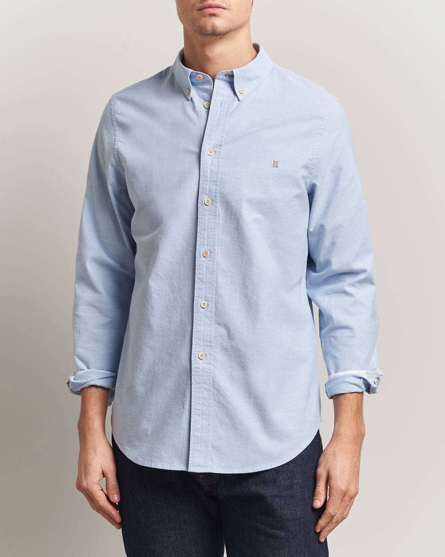 Herr | Skjortor | PS Paul Smith | Tailored Fit Embroidered Oxford Shirt Light Blue