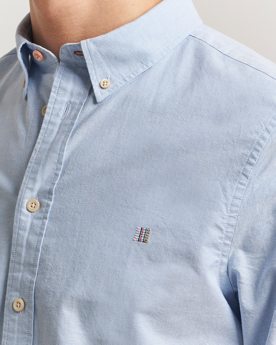 Herr | Skjortor | PS Paul Smith | Tailored Fit Embroidered Oxford Shirt Light Blue