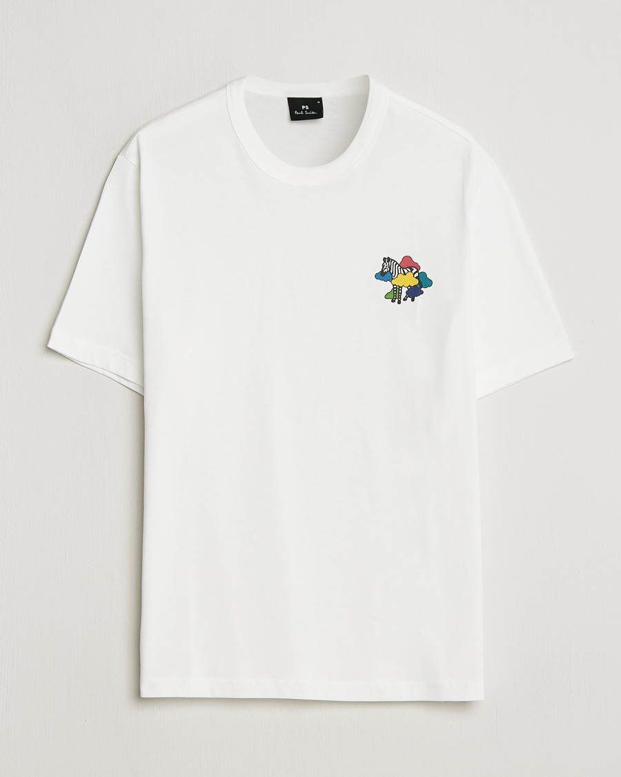 Herr | T-Shirts | PS Paul Smith | Cloud Zebra Printed T-Shirt White