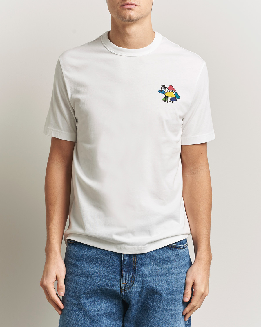 Herr | T-Shirts | PS Paul Smith | Cloud Zebra Printed T-Shirt White