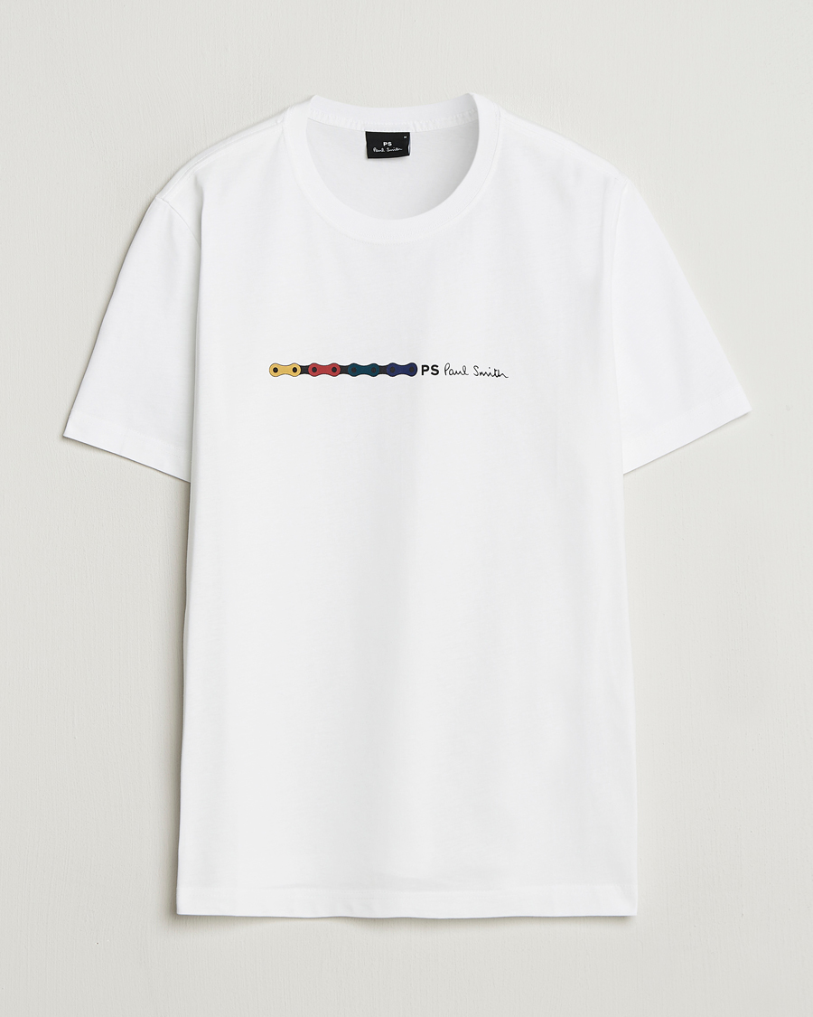 Herr | T-Shirts | PS Paul Smith | Chain Printed T-Shirt White