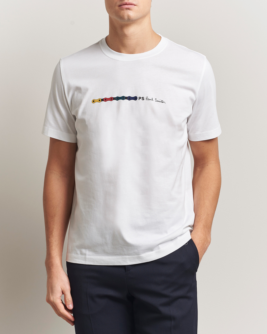 Herr | T-Shirts | PS Paul Smith | Chain Printed T-Shirt White