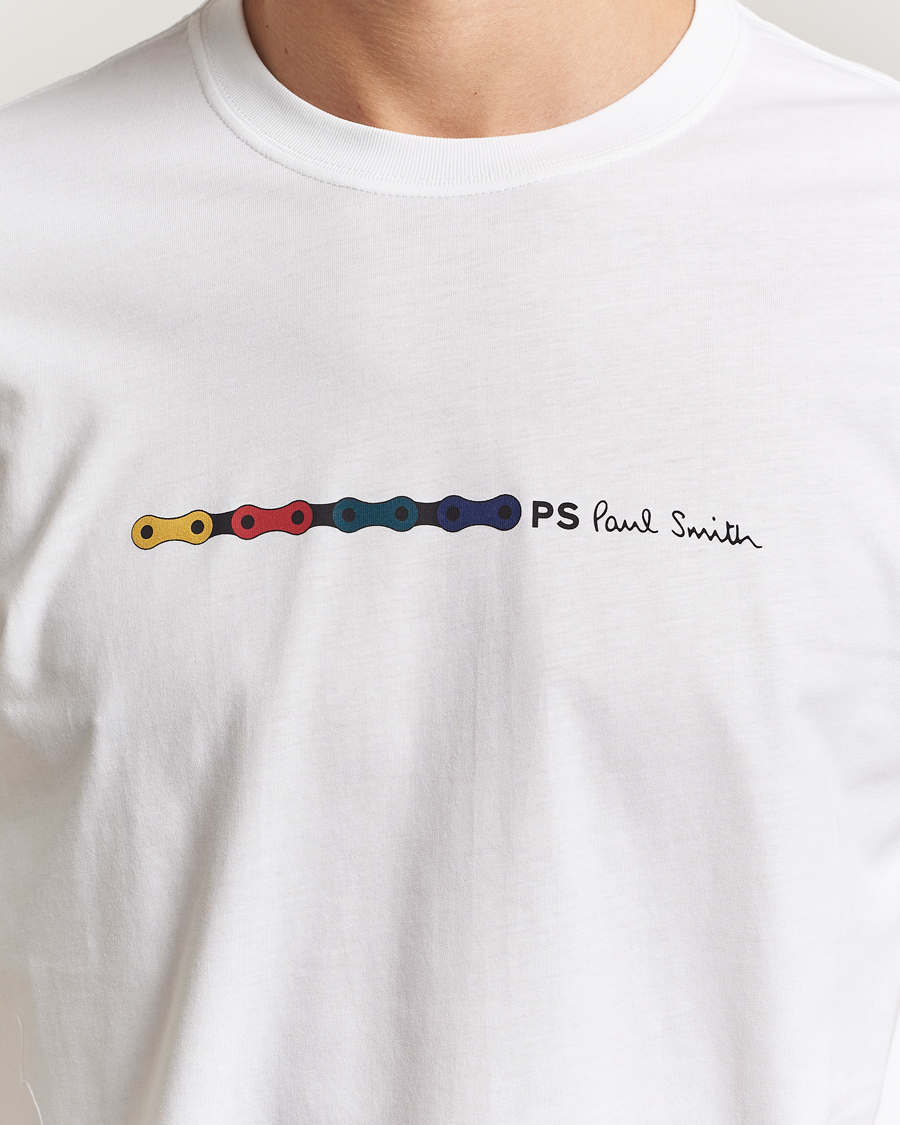 Herr | T-Shirts | PS Paul Smith | Chain Printed T-Shirt White