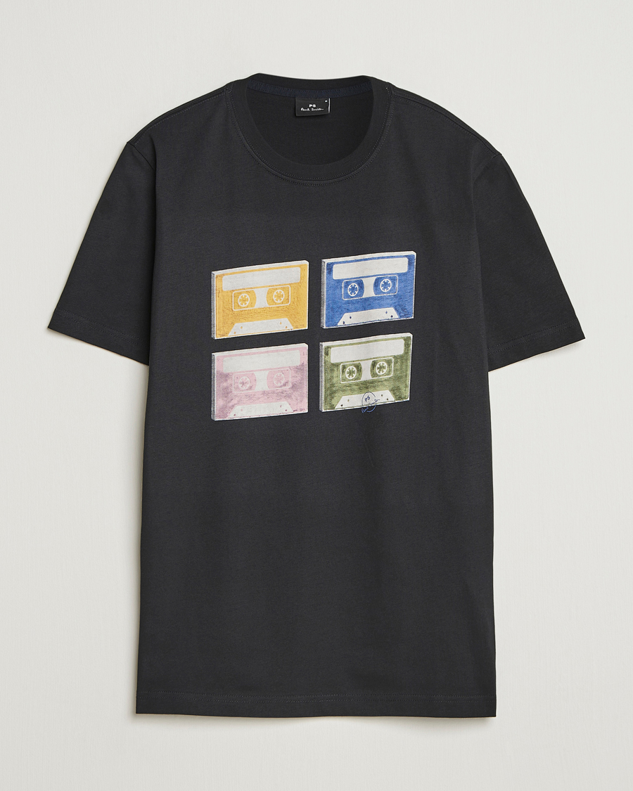 Herr | T-Shirts | PS Paul Smith | Tapes Printed T-Shirt Black