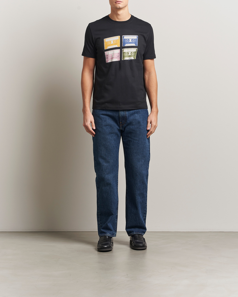 Herr | T-Shirts | PS Paul Smith | Tapes Printed T-Shirt Black