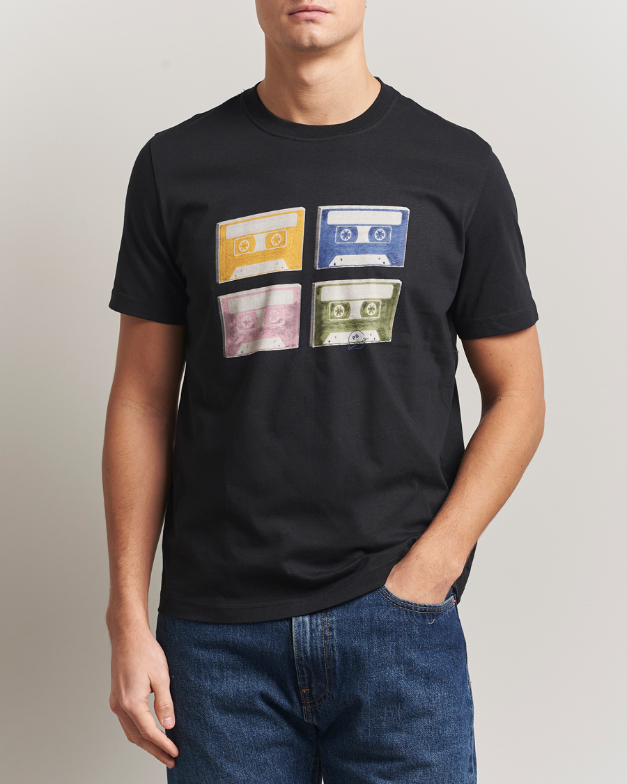 Herr | T-Shirts | PS Paul Smith | Tapes Printed T-Shirt Black