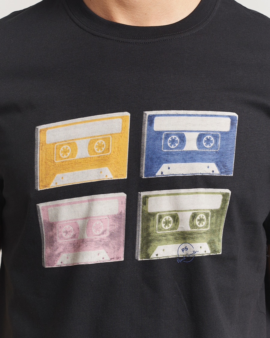 Herr | T-Shirts | PS Paul Smith | Tapes Printed T-Shirt Black