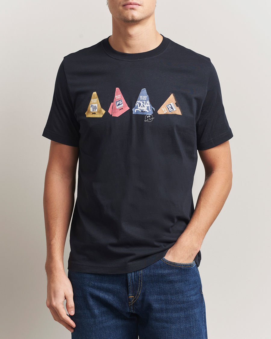 Herr | T-Shirts | PS Paul Smith | Cones Printed T-Shirt Navy