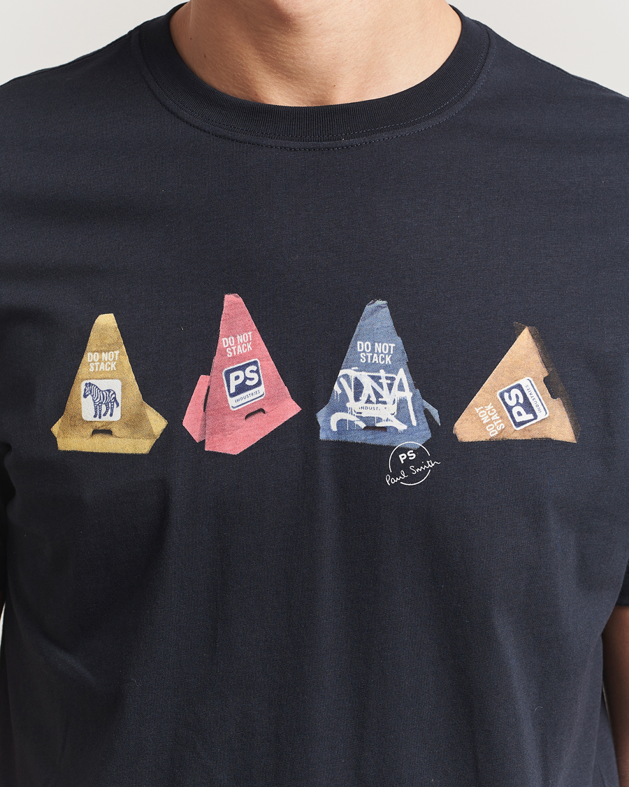 Herr | T-Shirts | PS Paul Smith | Cones Printed T-Shirt Navy