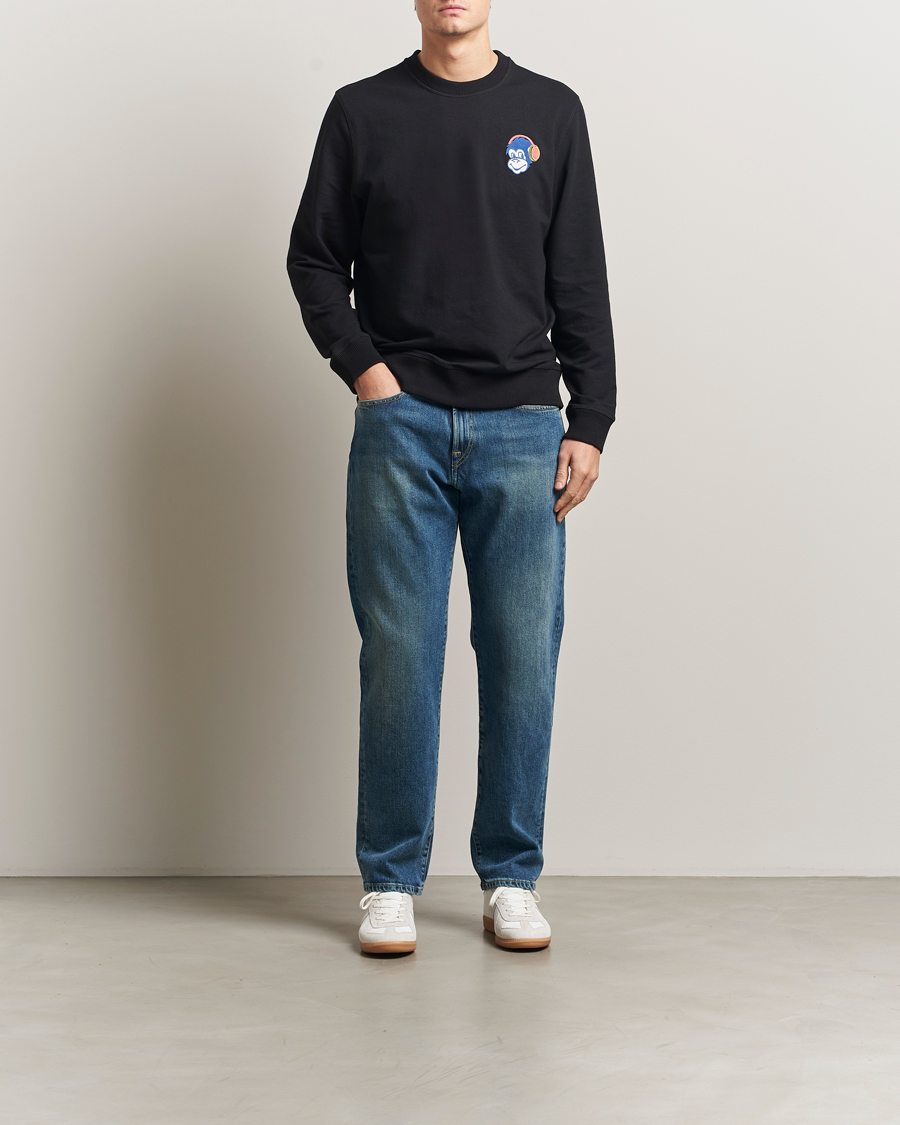 Herr | Tröjor | PS Paul Smith | Monkey Headphone Printed Sweatshirt Black