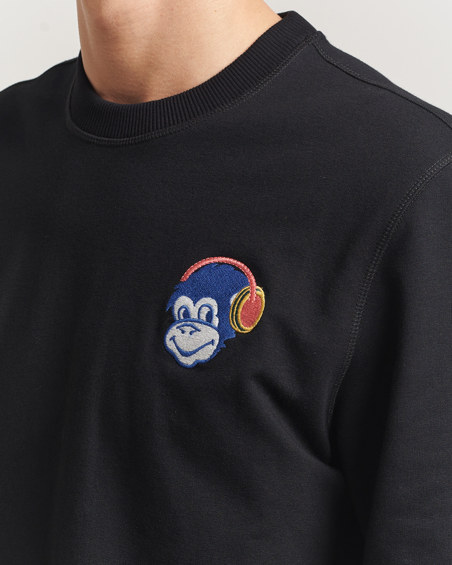 Herr | Tröjor | PS Paul Smith | Monkey Headphone Printed Sweatshirt Black