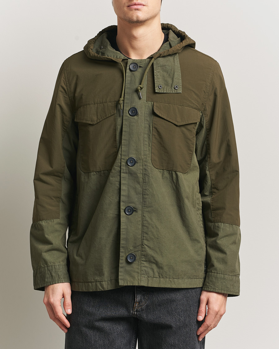 Herr | Jackor | PS Paul Smith | Cotton Ripstop Hooded Jacket Dark Green