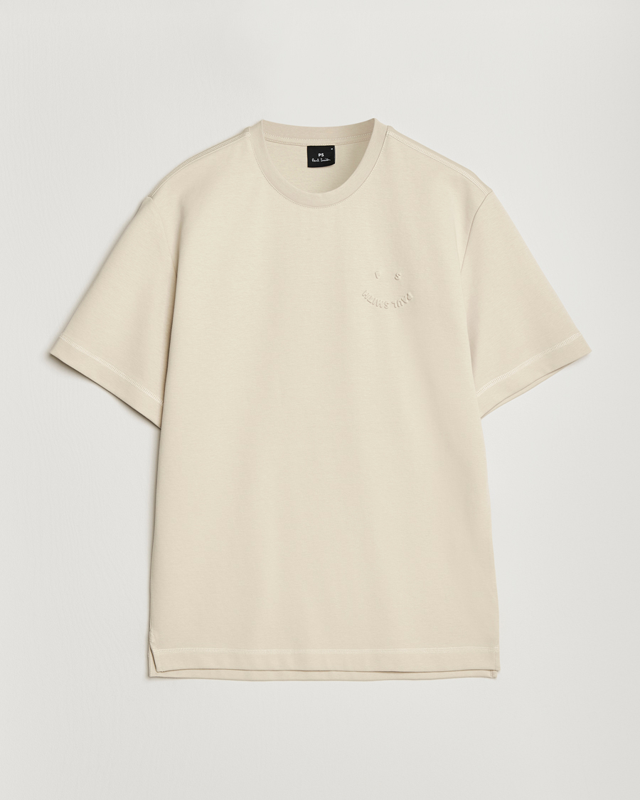 Herr | T-Shirts | PS Paul Smith | Casual Fit Happy T-Shirt Ecru
