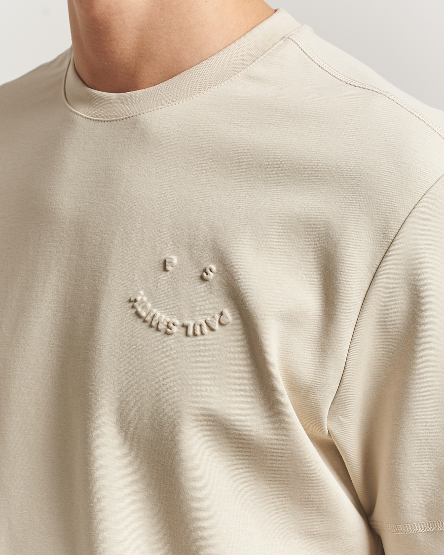 Herr | T-Shirts | PS Paul Smith | Casual Fit Happy T-Shirt Ecru