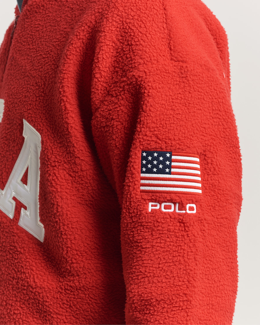 Herr | Tröjor | Polo Ralph Lauren | Polar Half Zip USA Fleece RL 2000 Red