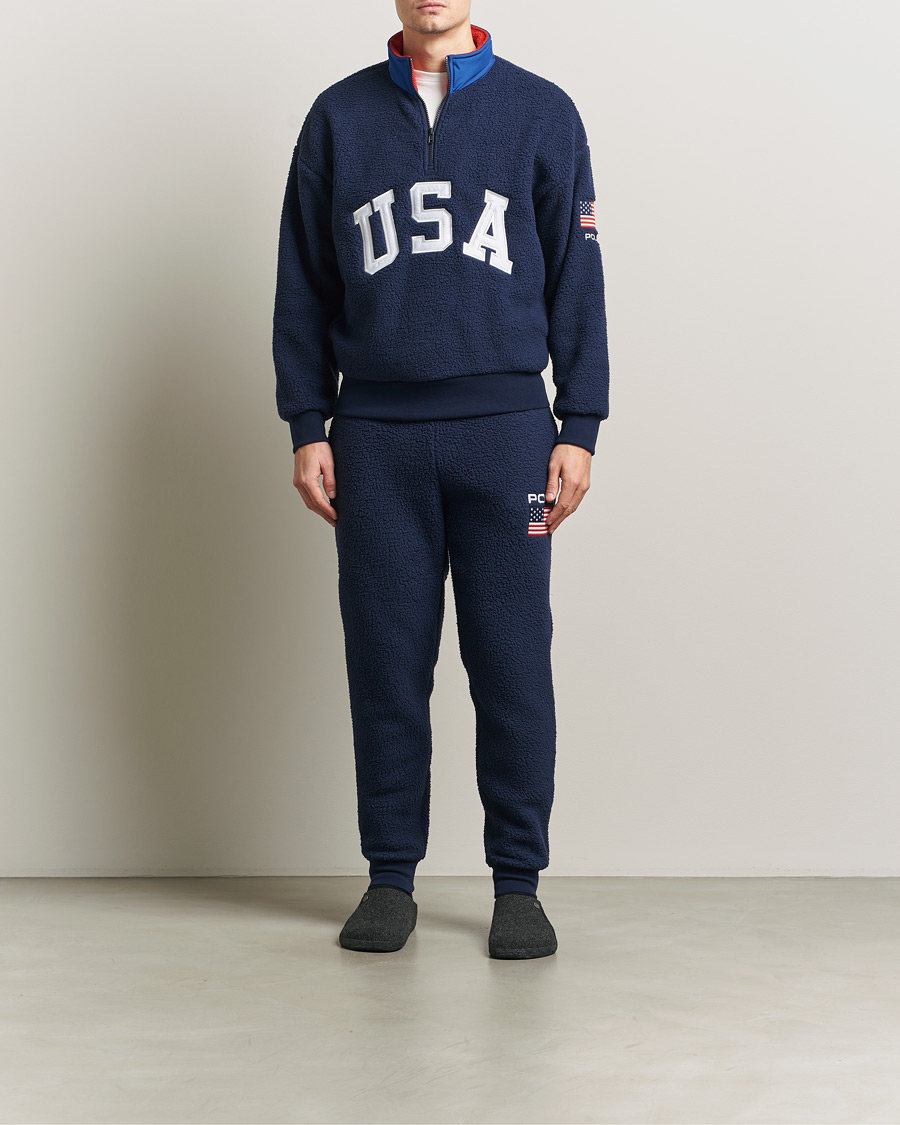 Herr | Tröjor | Polo Ralph Lauren | Polar Half Zip USA Fleece Refined Navy