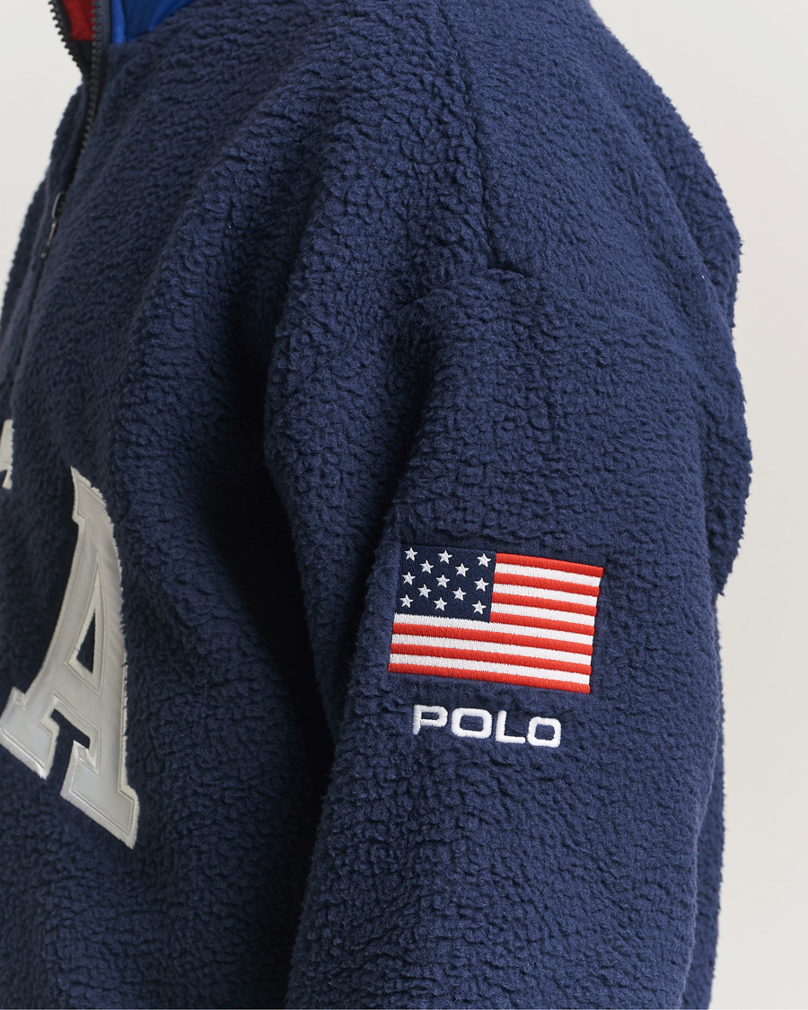 Herr | Tröjor | Polo Ralph Lauren | Polar Half Zip USA Fleece Refined Navy