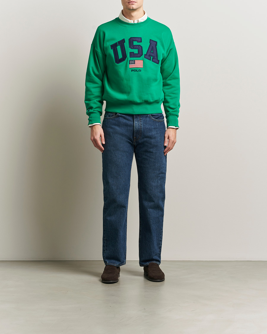 Herr | Tröjor | Polo Ralph Lauren | USA Sweatshirt Billiard Green