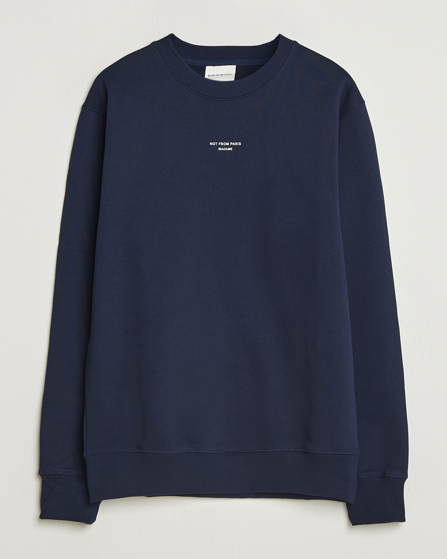 Herr | Tröjor | Drôle de Monsieur | Classic Slogan Sweatshirt Navy