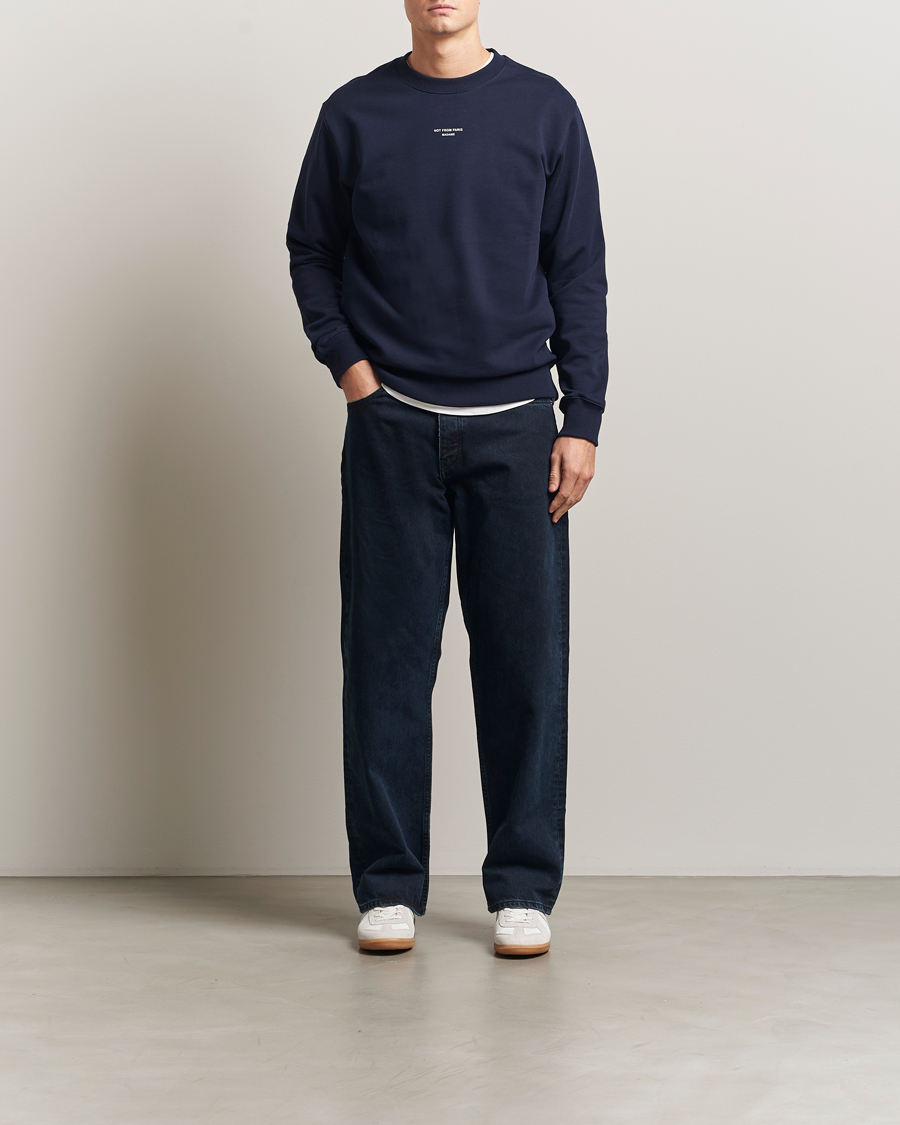 Herr | Tröjor | Drôle de Monsieur | Classic Slogan Sweatshirt Navy