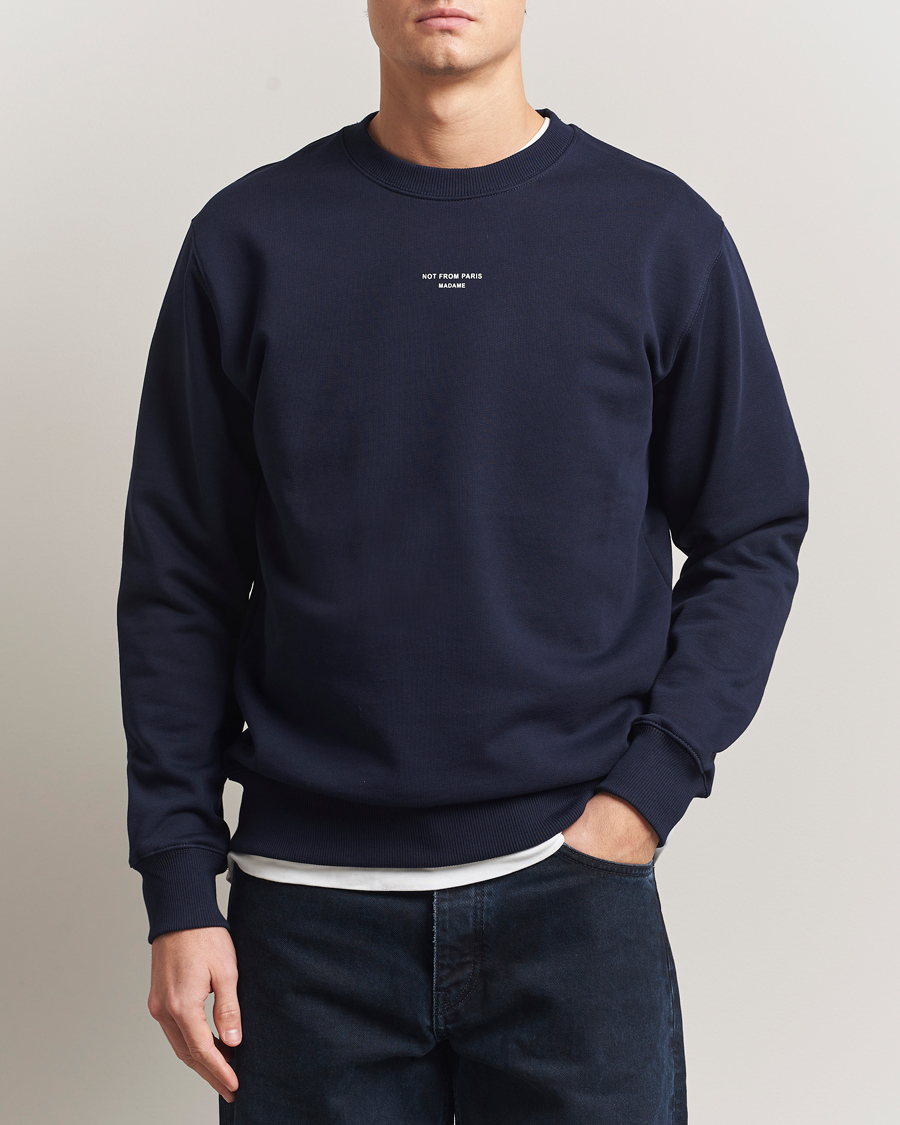 Herr | Tröjor | Drôle de Monsieur | Classic Slogan Sweatshirt Navy