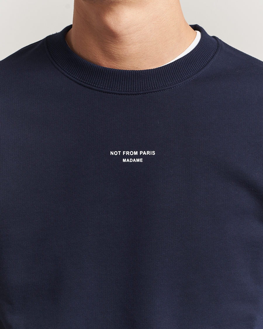 Herr | Tröjor | Drôle de Monsieur | Classic Slogan Sweatshirt Navy